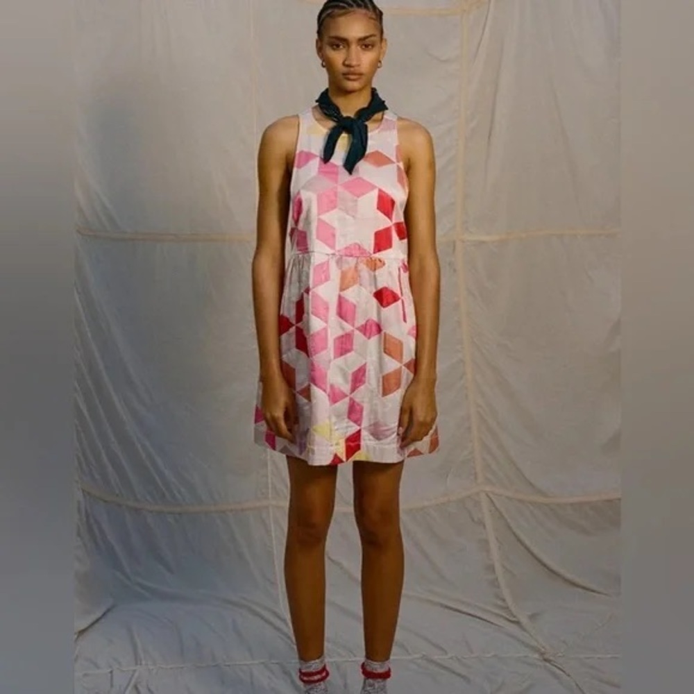 Kimchi Blue Satin Patchwork Pinafore Dress